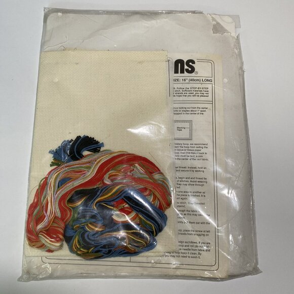 Dimensions Christmas Stocking Kit Lion and Lamb 8399 Mary Englebreit 1990 New - Picture 3 of 5